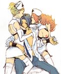  1boy 2girls breasts girl_sandwich multiple_girls nurse sandwiched tennis_no_ouji-sama tennis_no_oujisama threesome yukimura_seiichi 