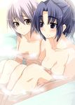  asakura_ryouko bath bathtub blue_eyes blue_hair blush brown_eyes multiple_girls nagami_yuu nagato_yuki nude shared_bathing suzumiya_haruhi_no_shoushitsu suzumiya_haruhi_no_yuuutsu water 