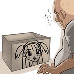  1boy bald box censored crying male male_focus petaro ueno_petarou what 