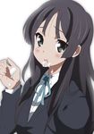  akiyama_mio black_eyes black_hair cream k-on! long_hair school_uniform sexually_suggestive solo tears yamasaki_wataru yogurt 