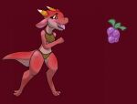  anthro berry blush blush_lines breasts brown_clothing claws clothing eyelashes fangs female food fruit happy horn kobold orange_horn paws pink_body pink_scales pink_tail plant red_body red_horn red_scales red_tail scales scalie smile solo squablodecomplash tail teeth tongue tongue_out topwear underwear white_body white_horn white_scales white_tail yellow_horn 