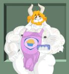  anthro asgore_dreemurr bovid bovine caprine facial_hair goat hi_res male mammal mc_morrales muscular muscular_male solo undertale_(series) 