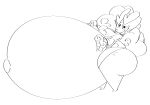  anthro belly big_belly big_breasts big_butt breasts butt clothed clothing fanofblimp female generation_4_pokemon huge_butt hyper hyper_belly hyper_butt hyper_pregnancy lopunny monochrome nintendo nipple_outline partially_clothed pokemon pokemon_(species) pregnant simple_background solo 