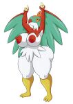  absurd_res alpha_channel anthro areola arms_above_head avian big_breasts big_butt breasts butt female generation_6_pokemon hawlucha hi_res multicolored_body nintendo nipples nude pokemon pokemon_(species) red_areola red_nipples smile solo thegeckoninja thick_thighs wide_hips wings yellow_eyes 