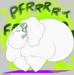  belly big_belly big_butt butt fart fart_cloud fart_fetish female gardevoir generation_3_pokemon green_hair hair hand_on_stomach hi_res huge_butt huge_thighs humanoid hyper hyper_butt hyper_thighs nintendo pokemon pokemon_(species) red_eyes smappa solo thick_thighs 