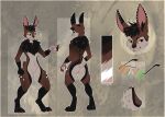  2022 anthro brown_body brown_fur butt butt_heart crystalyric digitigrade featureless_crotch fur lagomorph leporid male mammal model_sheet neck_tuft pawpads rabbit solo tea_bunny_(tea-v77) tuft 