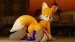  16:9 3d_(artwork) anal anal_penetration anthro big_butt blender_(software) blender_cycles blue_eyes butt canid canine clothing digital_media_(artwork) dildo fox fur gloves handwear hi_res male male_penetrated mammal masturbation miles_prower penetration sega sex_toy solo sonic_the_hedgehog_(series) tail twintails3d widescreen yellow_body yellow_fur 