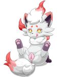  4:5 animal_genitalia animal_pussy anus canine_genitalia canine_pussy female feral genitals hi_res hisuian_form hisuian_zorua lewdkitten069 nintendo pink_pussy pokemon pokemon_(species) pokemon_legends_arceus pussy regional_form_(pokemon) simple_background solo spread_legs spreading tongue tongue_out white_background white_body yellow_eyes 