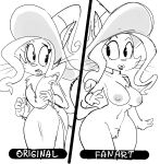  2021 anthro areola bent_arm big_areola big_breasts big_eyes big_hat bimm biped breasts cheek_tuft chest_tuft clothed clothed_anthro clothed_female clothing comparing crotch_tuft curved_eyebrows curvy_figure dbaru digital_drawing_(artwork) digital_media_(artwork) domestic_cat dress ear_piercing english_text extended_arm eyebrows eyelashes facial_tuft felid feline felis female fingers fully_clothed fur fur_tuft gloves hair handwear hat hat_only headgear headgear_only headwear headwear_only hi_res humanoid_hands long_hair long_whiskers looking_at_another mammal mighty_magiswords monochrome mostly_nude mostly_nude_anthro mostly_nude_female navel nipples open_mouth piercing portrait prick_ears sketch small_nose solo standing tail teeth text thick_thighs three-quarter_portrait tuft two_panel_image whiskers witch_hat 