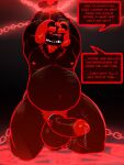  2023 accessory anthro anton_(daxhush) arms_above_head balls beard belly big_balls big_belly big_muscles big_penis black_background bodily_fluids bound bovid caprine caprine_demon chain chained clenched_teeth cock_ring daxhush demon dialogue dripping english_text erection eyebrows facial_hair fur genital_fluids genitals glowing hair horn huge_balls huge_penis huge_thighs humanoid_genitalia humanoid_penis jewelry kneeling looking_at_viewer male mammal motion_lines musclegut muscular muscular_anthro muscular_male narrowed_eyes nipples nude orgasm_denial overweight overweight_anthro overweight_male pecs penis penis_accessory penis_jewelry portal precum precum_drip precum_string profanity pubes simple_background solo summoning talking_to_viewer teeth text thick_penis thick_thighs throbbing throbbing_balls throbbing_penis tuft vein 