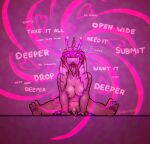  &lt;3 &lt;3_eyes antennae_(anatomy) anthro aquatic_dragon bodily_fluids breast_squish breasts dragon dripping dripping_penis drooling edie_(rahisauce) fin genital_fluids gynomorph head_fin hi_res hypnosis hypnotic_visor intersex long_ears looking_up marine mind_control pink_body pink_scales precum precum_drip rahisauce saliva saliva_string scales scalie solo spiral spread_legs spreading squish straight_legs striped_body stripes 