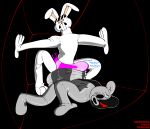  absurd_res adultpartypunch animate_inanimate anthro clothed clothed_sex clothing cotton_candy_(smolbunnyxoxo) danganronpa dry_humping erection forced glistening glistening_body glistening_clothing grinding hi_res humiliation living_plushie male male/male monokuma multicolored_body panties plushie plushophilia rape sex simple_background split_color stitch_(sewing) toony uncontrolled_orgasm underwear 