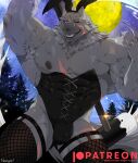  absurd_res anthro armpit_hair barazoku big_muscles blaidd_(elden_ring) body_hair bulge bunny_costume canid canine canis clothed clothing corset costume crossdressing elden_ring fake_ears fake_rabbit_ears fangs fromsoftware full_moon fur grey_body grey_fur hammer hi_res huge_muscles legwear lingerie male mammal manly moon muscular nekogaki0324 night one_eye_closed open_mouth outside pecs purple_eyes scars_all_over solo star stockings teeth thigh_highs tools topwear vein veiny_muscles wolf 