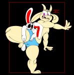  absurd_res adultpartypunch ambiguous_gender bottomwear chikn_nuggit clothing digital_media_(artwork) dragon female fwench_fwy_(chikn_nuggit) hi_res horn imminent_sex intersex intersex/male iscream_(chikn_nuggit) lagomorph leporid male male/female mammal nonbinary_(lore) nude panties rabbit simple_background size_difference thick_thighs underwear white_body yoga 