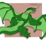  belly_scales claws darkenstardragon dragon emrald eyes_closed featureless_crotch feet feral green_body green_scales hi_res lying male membrane_(anatomy) membranous_wings on_back open_mouth scales scalie sleeping solo sound_effects vowelless vowelless_sound_effect western_dragon wings zzz 