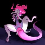  1:1 animal_genitalia anthro bunibelol cereza_(bluepegasi) cloaca digital_media_(artwork) female fire flaming_hair generation_7_pokemon genitals hair hi_res lizard looking_at_viewer nintendo nude open_mouth pokemon pokemon_(species) presenting pseudo_hair reptile salazzle scalie shiny_pokemon simple_background smile solo spread_legs spreading tongue tongue_out white_body 