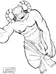  anthro argonian bethesda_softworks bulge erection genitals hi_res horn male monochrome muscular muscular_male oopsitsnolansfw penis scalie selfie sketch smile smiling_at_viewer solo the_elder_scrolls 