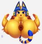  2023 absurd_res alpha_channel animal_crossing animal_humanoid ankha_(animal_crossing) anthro anus big_breasts big_butt breasts butt captain_jerkpants cat_tail felid feline female hi_res huge_breasts humanoid mammal nintendo nipples nude solo wide_hips 