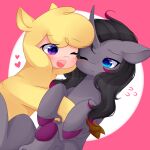  &lt;3 1:1 alpaca black_hair blue_eyes blush camelid curled_horn dddreamdraw duo embrace equid equine female feral fur grey_body hair happy highlights_(coloring) hooves horn hug mammal oleander_(tfh) one_eye_closed open_mouth paprika_paca_(tfh) pink_background purple_eyes purple_hooves simple_background smile tan_body tan_skin them&#039;s_fightin&#039;_herds unicorn unicorn_horn wool_(fur) yellow_body yellow_fur 