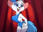  2023 4:3 animated anthro big_breasts bouncing_breasts breasts buckteeth cleavage clothed clothing dancing disney female fur huge_breasts mammal miss_kitty_mouse mouse murid murine open_mouth open_smile rodent short_playtime siroc smile solo teeth the_great_mouse_detective white_body white_fur 