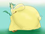  4:3 anthro big_breasts breasts derrysome eeveelution female fiora_(spyingredfox) generation_4_pokemon huge_breasts hyper hyper_pregnancy leafeon maternity_dress navel nintendo outie_navel pokemon pokemon_(species) pregnant pregnant_sex sex solo 