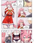  absurd_res anthro big_breasts blue_eyes blush bodily_fluids breasts christmas christmas_clothing clothing comic duo eeveelution female female_anthro fur generation_6_pokemon gudlmok99 hair hi_res holidays korean_text male nintendo pink_body pink_fur pink_hair pokemon pokemon_(species) sylveon tears text translation_check translation_request white_body white_fur 