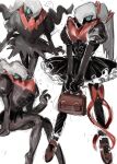  absurd_res darkrai female generation_4_pokemon hi_res humanoid legendary_pokemon nintendo perokisu pokemon pokemon_(species) ribbons school_bag sketch solo 