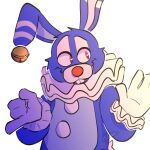  1:1 2023 absurd_res anthro bell bell_ears big_ears blue_body blue_ears blue_fur bonnie_(fnaf) buckteeth circus_bonnie_(fnaf) clothed clothed/nude clothing clown clown_makeup clown_nose detailed digital_media_(artwork) eyebrows fingers five_nights_at_freddy&#039;s fur gesture glistening glistening_eyes gloves handwear happy head_tilt hi_res lagomorph leporid long_ears looking_aside looking_away male mammal multicolored_body multicolored_ears nude o_o pink_eyes pinky_out portrait rabbit raised_eyebrow raised_eyebrows raised_hand red_nose round_eyes round_head round_nose scottgames scut_tail shadow short_tail signature simple_background smile solo sparkles standing tail teeth toony two_tone_body two_tone_ears white_background white_ears white_tail wide_eyed zpicklezz 
