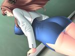  ass breasts from_below highres impossible_clothes impossible_shirt large_breasts nantai_prima_onna_kyoushi panties pantyshot pencil_skirt shirt skin_tight skirt takahashi_record teacher underwear upskirt white_panties 