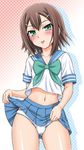  :p baka_to_test_to_shoukanjuu bulge eiji kinoshita_hideyoshi male_focus otoko_no_ko panties school_uniform skirt skirt_lift solo tongue tongue_out underwear white_panties 