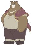  2023 anthro bear blue_eyes brown_body brown_fur chiro_(artist) clothed clothing fur hi_res humanoid_hands kemono male mammal overweight overweight_male solo 