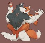  2023 absurd_res anthro anthro_on_anthro anthro_penetrated anthro_penetrating anthro_penetrating_anthro back_scar biped black_body black_fur blush bodily_fluids brown_background canid canine canis claws digital_media_(artwork) duo finger_claws fox fur gakujo hi_res leg_wrap male male/male male_penetrated male_penetrating male_penetrating_male mammal multicolored_body multicolored_fur orange_body orange_fur penetration scar sex simple_background sweat two_tone_body two_tone_fur white_body white_fur wolf 