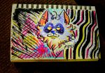  abstract_background absurd_res feral hi_res line_art male mammal procyonid psych psych!? psychedelic_background raccoon sketch_page 
