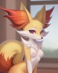  age_difference anthro braixen breasts female fur generation_6_pokemon nintendo pokemon pokemon_(species) red_eyes small_breasts solo solo_focus unknown_artist young younger_female 