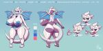  absurd_res anthro big_breasts big_butt blue_eyes breasts butt dragon female frill_(anatomy) genitals hi_res huge_breasts humanoid naughty_face pussy sia_(ninstarrune) solo tail thick_thighs toto_draw white_body wings 