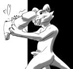  anthro blush blush_lines cheeky_smile dragon duo fellatio genitals glory_hole handjob hi_res kobold licking looking_pleasured male male/male oral penile penis service_height sex simple_background size_difference tongue tongue_out vein veiny_penis whattheflix 