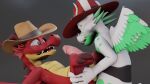  animated anthro balls clothing cowboy cowboy_hat dominant dominant_male dragon erection fedora fur furred_dragon genitals hat headgear headwear henry_(henrycharizardboi) henrycharizardboi leg_grab lizard male male/male penetration penile penile_penetration pupil_dilation red_body red_scales reptile scales scalie spread_legs spreading submissive submissive_male unfinished western_dragon white_body white_fur yellow_eyes 