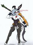  absurd_res anthro battle_bunny big_breasts blush breasts bunny_costume clothing costume female fluffy fluffy_tail helluva_boss hi_res loona_(helluva_boss) melee_weapon pace-maker playboy_bunny playboy_outfit small_waist solo sword tail thick_thighs weapon wide_hips 