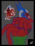  anthro clothing dragon female horn multi_arm multi_eye multi_limb multi_tail shapeshifter solo tail tight_clothing 