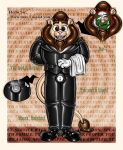  absurd_res acrasials_art_(artist) anthro bdsm bondage bound butler chastity_cage chastity_device clothed clothing encasement facial_hair footwear formal_clothing formal_wear gloves handwear hi_res hypnosis identity_theft latex_gloves male mammal mascot mascot_costume mephitid mind_control necktie ron_(greenpanunk) rubber rubber_clothing rubber_mascot rubber_suit service skunk solo suit topwear uniform 