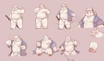  2023 anthro asian_clothing bear belly cai_yuwang clothing east_asian_clothing feet fundoshi humanoid_hands japanese_clothing kemono male mammal moobs multiple_poses nipples overweight overweight_male polar_bear pose sitting solo underwear ursine white_body white_clothing white_fundoshi white_underwear 
