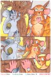  anthro casual_nudity comic duo female forest fur hi_res lirkov male male/female mammal marker_(artwork) mouse murid murine nude open_mouth plant rodent sciurid traditional_media_(artwork) tree tree_squirrel 