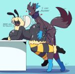  &lt;3 &lt;3_eyes absurd_res ankle_tuft antennae_(anatomy) anthro arm_tuft arthropod bbbb bee big_breasts big_butt black_body breasts butt duo female generation_5_pokemon hi_res huge_breasts huge_butt humanoid hymenopteran insect leg_tuft male male/female neck_tuft nintendo pokemon pokemon_(species) shiny_pokemon shinyillusionz tagme tail thigh_tuft tuft wings wrist_tuft zeke_the_zorua zorua 