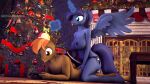  16:9 3d_(artwork) animal_genitalia animal_penis blep breasts button_mash_(mlp) christmas christmas_tree crossgender digital_media_(artwork) equid equine equine_genitalia equine_penis friendship_is_magic ftg_crossgender fti_crossgender genitals gynomorph gynomorph/male hasbro hi_res holidays horn intersex intersex/male magic male mammal my_little_pony nipples penis plant princess_luna_(mlp) senthaurekmern tongue tongue_out tree widescreen winged_unicorn wings 