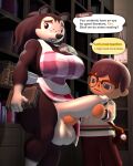  absurd_res animal_crossing anthro big_breasts big_penis breasts duo english_text eulipotyphlan genitals gynomorph hedgehog hi_res holding_penis humanoid intersex library male mammal nintendo penis revhearts sable_able text villager_(animal_crossing) 