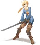  1girl female full_body listless_time ment original solo sword weapon white_background 