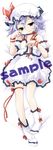  dakimakura fang full_body ham_(points) naughty_face remilia_scarlet sample sock_pull solo touhou watermark 