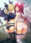  angel angel_and_devil angel_wings ass back bat_wings belt black_footwear black_legwear black_panties blonde_hair blue_eyes blush boots bow bow_panties butt_crack casper_(deathsmiles) deathsmiles demon_girl demon_wings eyebrows_visible_through_hair frilled_panties frills from_behind gloves hair_bow hair_ornament hair_ribbon halterneck head_wings heart highres holding_hands jpeg_artifacts lace lace-trimmed_panties lace-trimmed_thighhighs leg_garter long_hair looking_at_viewer looking_back loose_belt multiple_girls ookuma_(nitroplus) open_mouth panties pink_panties red_eyes red_hair ribbon short_hair short_twintails smile striped striped_panties tareme tears thighhighs thighs trefoil tsurime twintails underwear white_footwear white_legwear windia_(deathsmiles) wings 