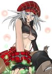  alisa_ilinichina_amiella blue_eyes boots breasts fingerless_gloves gloves god_eater god_eater_burst hat large_breasts navel pantyhose sketch skirt solo suspender_skirt suspenders tetsu_(kimuchi) thigh_boots thighhighs underboob white_hair 