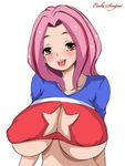  blush cleavage digimon digimon_adventures_02 ecchi_senpai smile star tachikawa_mimi 